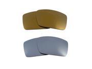 New SEEK Replacement Lenses for Oakley THUMP 2 Gold Silver Mirror ON SALE