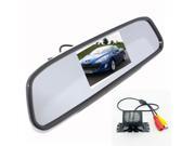 IR Night Vision Rear View Camera With 4.3 inch LCD Car Mirror Monitor For Parking Monitors System