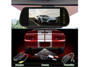 7 inch TFT LCD Rear View Mirror Monitor 2.4GHz Wireless Reverse Car Rear View Backup Camera Kit