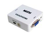 VGA to HDMI Converter with Audio Support Support up to 1920 x 1080 Output Resolution