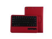 Wireless Bluetooth Keyboard PU Leather Case Cover For iPad Mini 4 Red