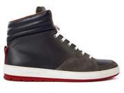 Dior men s shoes high top leather trainers sneakers grey