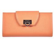 Salvatore Ferragamo women s wallet leather coin case holder purse card bifold coral pink