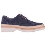 HOGAN MEN'S CLASSIC SUEDE LACE UP LACED FORMAL SHOES H217 ROUTE DERBY BLUE HOGAN MEN'S CLASSIC SUEDE LACE UP LACED FORMAL SHOES H217 ROUTE DERBY BLUE