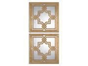 Uttermost Piazzale Gold Square Mirrors S 2