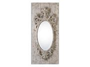 Uttermost Guardia Gray Ivory Oval Mirror