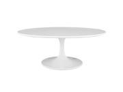 Modway Furniture Lippa 42 Oval Shaped Coffee Table White EEI 1139 WHI