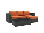 Sojourn 3 Piece Outdoor Patio Sunbrella® Sectional Set