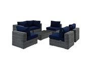 Summon 7 Piece Outdoor Patio Sunbrella® Sectional Set