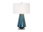 Uttermost Pescara Teal Gray Glass Lamp