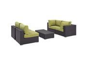 Convene 5 Piece Outdoor Patio Sectional Set