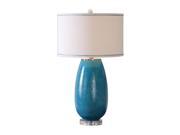 Uttermost Friona Blue Glaze Table Lamp