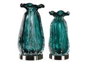 Uttermost Gabriela Teal Glass Vases S 2