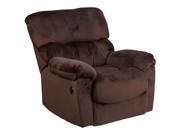 Contemporary Sharpei Chocolate Microfiber Power Recliner with Push Button [AM P9998 5980 GG]