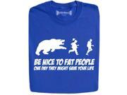 Stabilitees Funny Printed Be Nice To Fat People One Day They Might Save Your Life Mens T Shirts Black Small