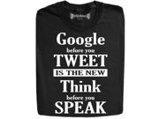 Stabilitees Google Before You Tweet Think Before You Speak Mens T Shirts