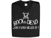 Stabilitees Funny Printed Rock is dead and paper killed it Designed Mens T Shirts