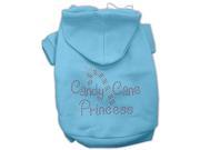 Candy Cane Princess Dog Hoodie Baby Blue XXX Large