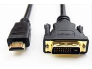 High Speed HDMI to DVI D Converter Adapter Cable with Ferrite Cores M M HDMI Male to DVI24 1 Male Converter adapter cable 5ft 1.5m