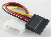 Tekit 4 Pin IDE To 15 Pin SATA HDD external Power Adapter Cable for Serial ATA Hard drive CD ROM 18cm 0.6ft
