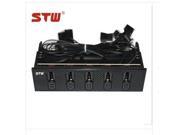 Tekit 5.25 PC Computer Front panel 5 Channel Fan Speed Controller Control Led Cooling mesh panel