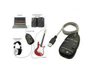 Guitar to USB Interface Link Cable PC MAC Recording Record with CD Driver