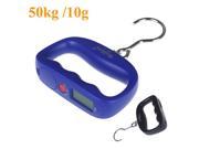 50kg 10g Digital Electronic Luggage Weight Hook Hanging Scale LCD Display kg lb oz g Blue Kitchen Scales