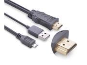 Tekit 6.5FT Micro USB MHL to HDMI TV Cable Adapter AC Charger For Samsung Galaxy S3 i9300 i9308 2M