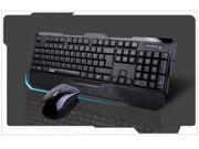 Tekit Black USB RF Wireless Ergonomic Keyboard Mouse