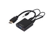HDMI Male To VGA Female Video Converter adapter Cable with Audio HDMI To VGA Video Conveter adapter Cable cord with audio 1080P resolution