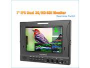TeKit 7 inch HD IPS panel monitor seamless switch HDMI SDI input for DSLR cameras