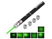 5 in 1 Green Laser Pointer Pen Star Effect Caps 5 Laserheads Lazer Light