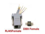 RS232 DB9 Female to RJ45 Female connector converter Adapter RJ45 female to DB9 female Modular Adapter Gray