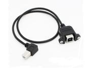 USB 2.0 B Type Male to Female Printer Scanner Hard Disk extension cable with screws for Panel Mount 3.28ft 100cm