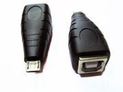 2PCS X 5Pin Micro USB Male to USB B print Female Adapter Converter Printer Connector