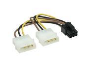 Dual 4 pin Molex LP4 to 8 Pin PCI Express Video Card Power Adapter Converter Cable 2X 4 pin to 6 pin splitter cable