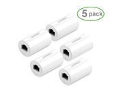 RJ45 Coupler In Line Coupler Cat7 Cat6 Cat5e Ethernet Cable Extender Adapter Female to Female with Thunder Lightning Protection 5 Pack 20391