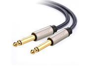 Gold Plated Premium 6.35mm Mono Jack 1 4 TS Cable Unbalanced Guitar Patch Cords Instrument Cable Male to Male with Zinc Alloy Housing and Nylon braid 1m 3ft