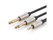 Gold Plated 3.5mm 1 8 TRS to 6.35mm 1 4 TS Mono Y Cable Splitter Cord for iPhone iPod Computer Sound Cards CD Players Multimedia Speakers and Home Stereo