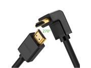 HDMI Cable Right Angle HDMI 1.4 High Speed 270 Degree with Ethernet Supports 4K2K 1080P and 3D Ethernet Compatible for Blu Ray Player Roku Xbox360 PS3 App