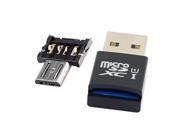 Mini Size USB 3.0 to Micro SD SDXC TF Card Reader with Micro USB 5pin OTG Adapter for Tablet Cell Phone