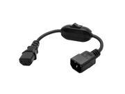 PDU UPS Power Cord Cable IEC 320 C14 to C13 with On Off Switch 100 250V IEC 320 C14 to IEC 320 C13 Power Cord M F with switch 1ft 30cm