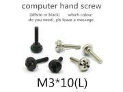 10PCS High Quality M3*10 10mm 0.4inch Computer Case step knurled hand screw