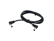 DC Power 5.5 x 2.1mm 2.5mm Male to 5.5 2.1 2.5mm Male Plug Cable Right Angled 90 Degree DC power plug extension cable 2ft 60cm