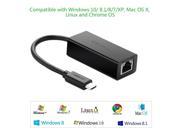 USB C to Ethernet Wired Network Adapter 10 100 Mbps for New Macbook Chromobook Pixel Lenovo Yoga 900 13 and ASUS Zen AiO Support Mac OS X Windows 10 8 8.1