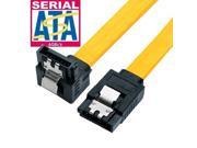 Tekit Serial ATA III yellow Flat Cable w Locking Latch Support 6 Gbps 3 Gbps and 1.5 Gbps transfer rate 1.64ft 0.5m