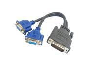 DMS 59 Pin to 2 Dual VGA 15Pin Female Splitter Adapter Cable 5.3inch 13cm
