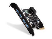 4 Ports PCI E to USB 3.0 Expansion Card with 4 Pin Power Connector for Desktop Computer Pci 4 Port USB 3.0 Express Card with 5v 4 Pin Power Connector 4 Port Us