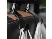 2PCS Car Seat Hanger Portable Auto Car Vehicle Seat Hanger Holder Hook Bag Coat Organizer Universal Car Hook Bag Back Seat Headrest Hanger Purse Cloth Holder Bl