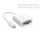USB C to VGA Adapter USB 3.1 Type C USB C to VGA Male Adapter for Apple Macbook 12inch and Google Chromebook Pixel white 40274